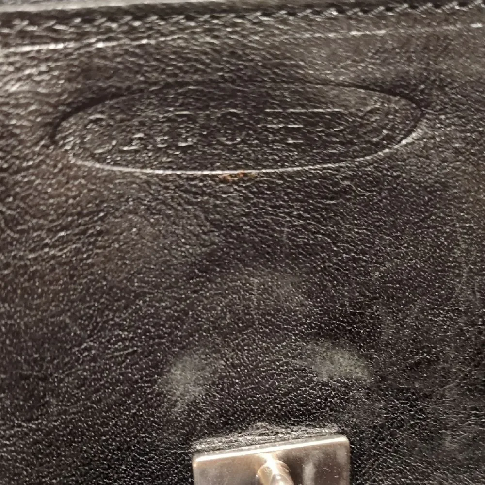 Claudio Ferrici Vintage Italian Leather Crossbody Bag Black Designer Purse